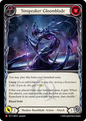 Sinspeaker Gloomblade (Red) [IAR112] (Usurp the Shadow Throne)  Rainbow Foil