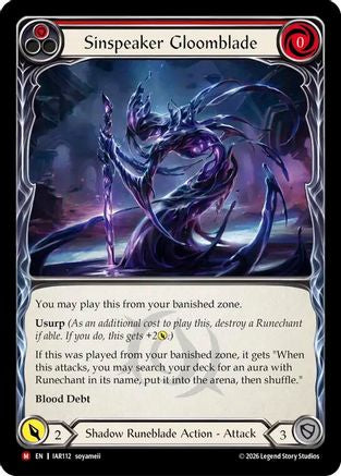 Sinspeaker Gloomblade (IAR112) - Usurp the Shadow Throne Rainbow Foil