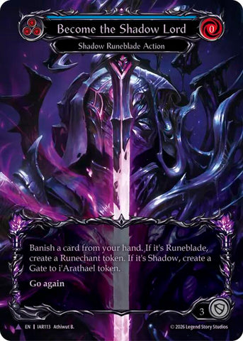 Become the Shadow Lord (Blue) (Marvel) [IAR113] (Usurp the Shadow Throne)  Cold Foil