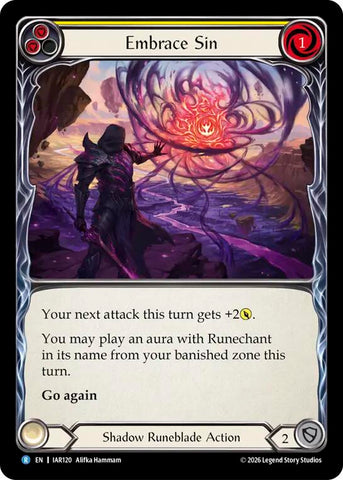 Embrace Sin (Yellow) [IAR120] (Usurp the Shadow Throne)  Rainbow Foil