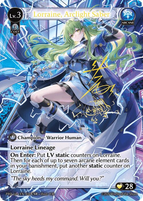 Lorraine, Arclight Saber (CSR) (10) [.asphodel/paradise]