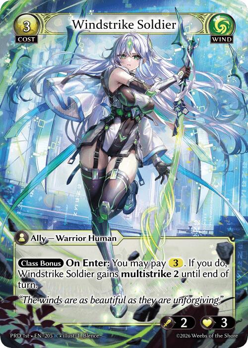 Windstrike Soldier (1st Edition) (205) [.asphodel/paradise]