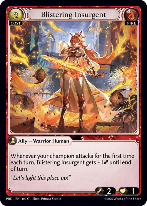Blistering Insurgent (Interference Curio Foil) (109) [.asphodel/paradise]