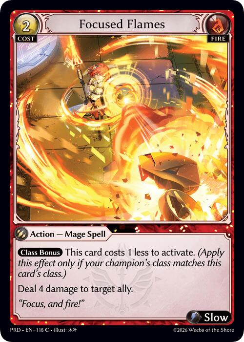 Focused Flames (Interference Curio Foil) (118) [.asphodel/paradise]