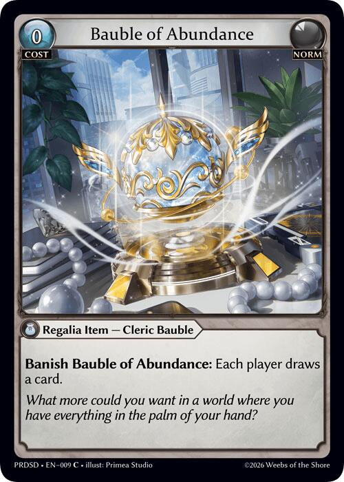 Bauble of Abundance (9) [.asphodel/paradise Starter Decks]