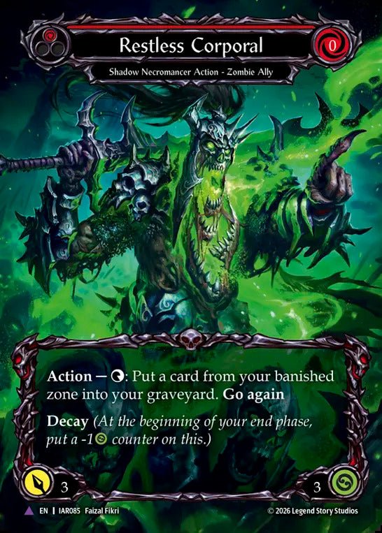 Restless Corporal (Red) (Marvel) [IAR085] (Usurp the Shadow Throne)  Cold Foil