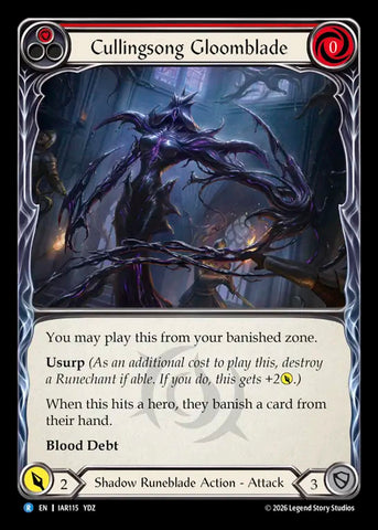 Cullingsong Gloomblade (Red) [IAR115] (Usurp the Shadow Throne)  Rainbow Foil