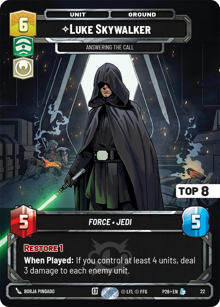 Luke Skywalker - Answering the Call (22) (Top 8) (22) [Sector and Regional Promos: Season 2]