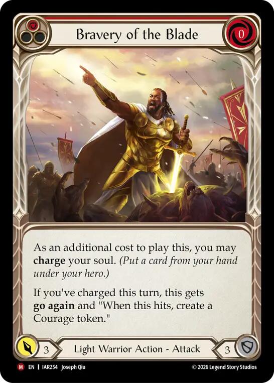 Bravery of the Blade (Yellow) [IAR254] (Usurp the Shadow Throne)  Rainbow Foil