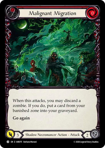 Malignant Migration (Red) [IAR075] (Usurp the Shadow Throne)  Rainbow Foil