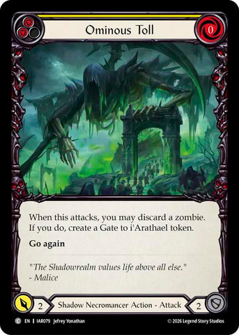Ominous Toll (Yellow) [IAR079] (Usurp the Shadow Throne)  Rainbow Foil