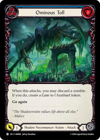 Ominous Toll (Blue) [IAR080] (Usurp the Shadow Throne)  Rainbow Foil