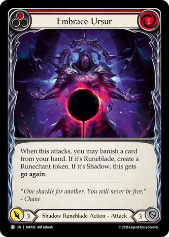 Embrace Ursur (Red) [IAR129] (Usurp the Shadow Throne)  Rainbow Foil
