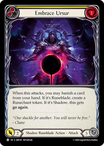 Embrace Ursur (Yellow) [IAR130] (Usurp the Shadow Throne)  Rainbow Foil