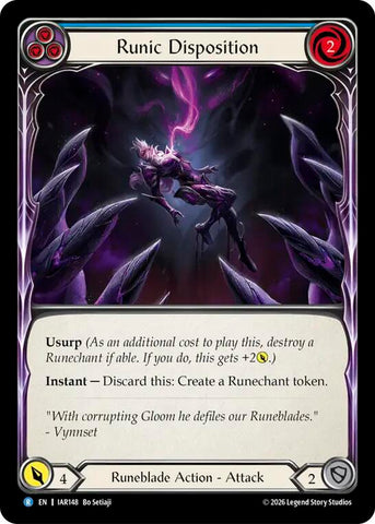 Runic Disposition (Blue) [IAR148] (Usurp the Shadow Throne)  Rainbow Foil