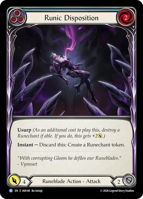 Runic Disposition (Blue) [IAR148] (Usurp the Shadow Throne)