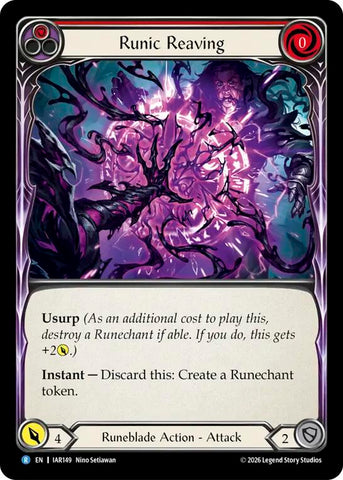 Runic Reaving (Red) [IAR149] (Usurp the Shadow Throne)  Rainbow Foil