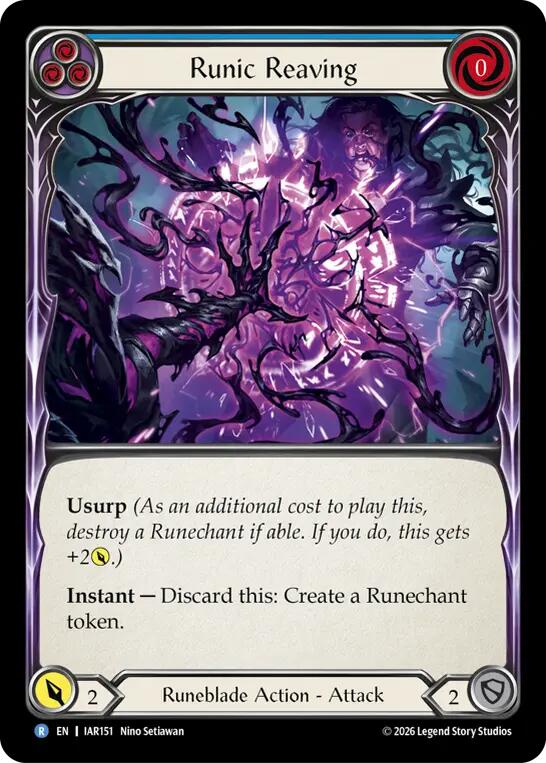 Runic Reaving (Blue) [IAR151] (Usurp the Shadow Throne)  Rainbow Foil
