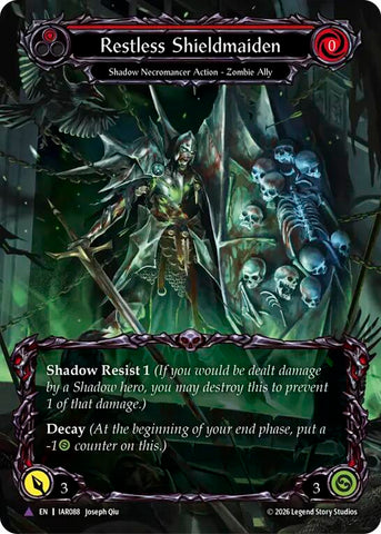 Restless Shieldmaiden (Marvel Cold Foil) [IAR088] (Usurp the Shadow Throne)  Cold Foil
