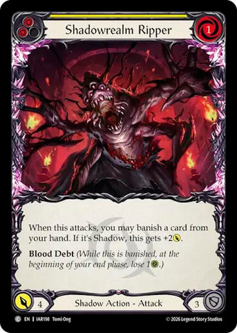 Shadowrealm Ripper (Yellow) [IAR198] (Usurp the Shadow Throne)  Rainbow Foil