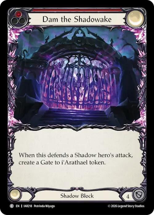 Dam the Shadowake (Red) [IAR218] (Usurp the Shadow Throne)  Rainbow Foil