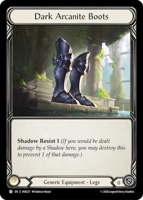 Dark Arcanite Boots [IAR227] (Usurp the Shadow Throne)  Cold Foil