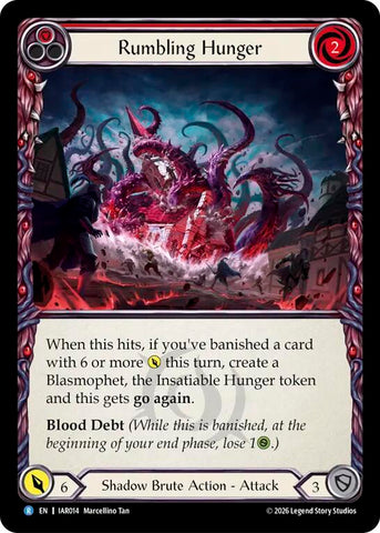 Rumbling Hunger (Red) [IAR014] (Usurp the Shadow Throne)  Rainbow Foil