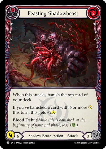 Feasting Shadowbeast (Red) [IAR023] (Usurp the Shadow Throne)  Rainbow Foil