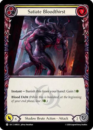 Satiate Bloodthirst (Yellow) (IAR033) - Usurp the Shadow Throne Rainbow Foil