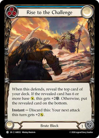Rise to the Challenge (Blue) [IAR052] (Usurp the Shadow Throne)  Rainbow Foil