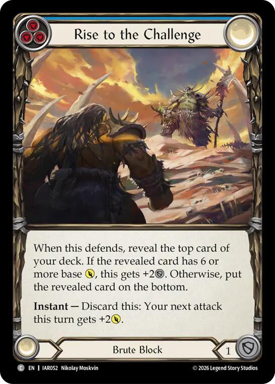 Rise to the Challenge (Blue) [IAR052] (Usurp the Shadow Throne)