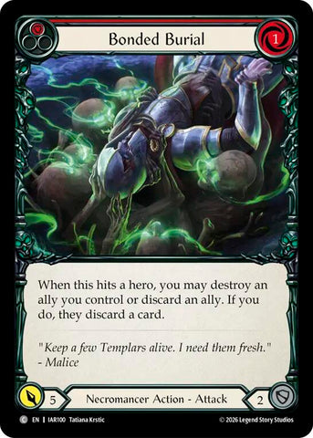 Bonded Burial (Red) [IAR100] (Usurp the Shadow Throne)  Rainbow Foil