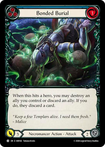 Bonded Burial (Blue) [IAR102] (Usurp the Shadow Throne)  Rainbow Foil