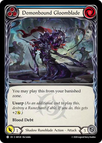 Demonbound Gloomblade (Blue) [IAR128] (Usurp the Shadow Throne)  Rainbow Foil