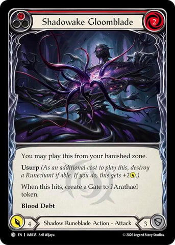 Shadowake Gloomblade (Red) [IAR135] (Usurp the Shadow Throne)  Rainbow Foil