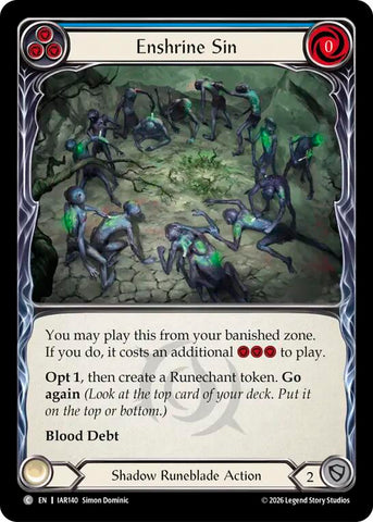 Enshrine Sin (Blue) [IAR140] (Usurp the Shadow Throne)  Rainbow Foil