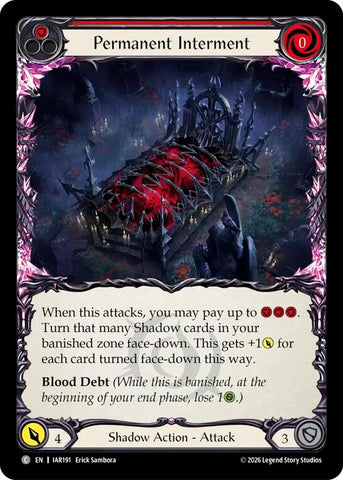 Permanent Interment (Red) [IAR191] (Usurp the Shadow Throne)  Rainbow Foil
