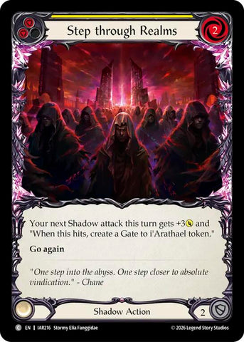 Step through Realms (Yellow) [IAR216] (Usurp the Shadow Throne)  Rainbow Foil