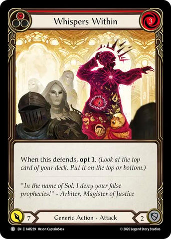 Whispers Within (Red) [IAR239] (Usurp the Shadow Throne)  Rainbow Foil