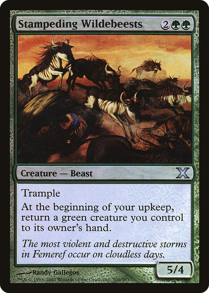 Stampeding Wildebeests (10E-300★) [Tenth Edition] Foil