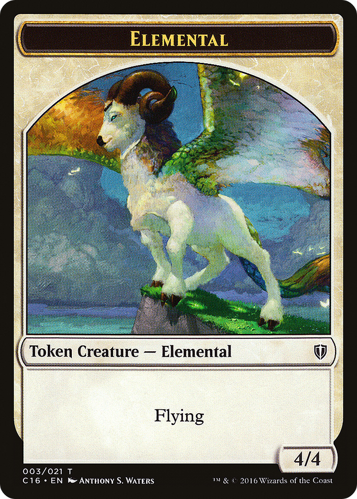 Elemental // Soldier Double-Sided Token (C16-3 // 5) [Commander 2016 Tokens]