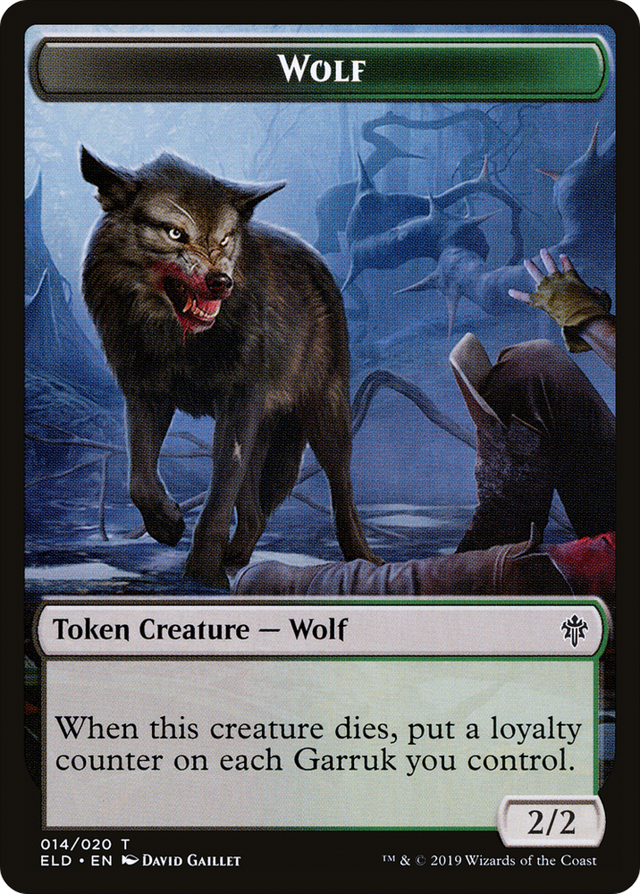 Wolf Token (ELD-014) [Throne of Eldraine Tokens]