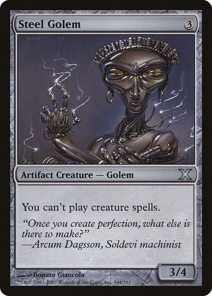 Steel Golem (10E-344) [Tenth Edition] Foil
