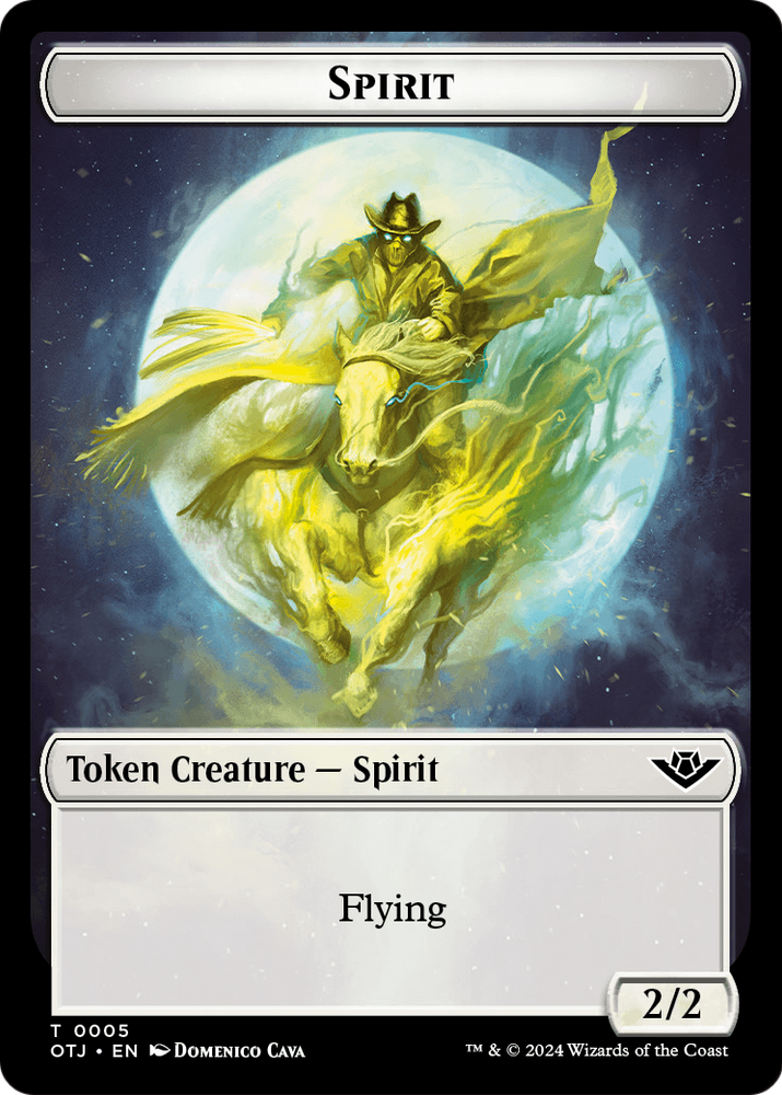 Spirit (TOTJ-005) [Outlaws of Thunder Junction Tokens] Foil