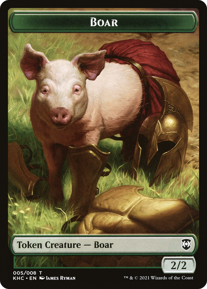Boar (TKHC-005) [Kaldheim Commander Tokens]