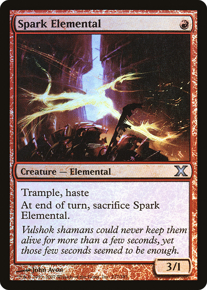 Spark Elemental (10E-237★) [Tenth Edition] Foil