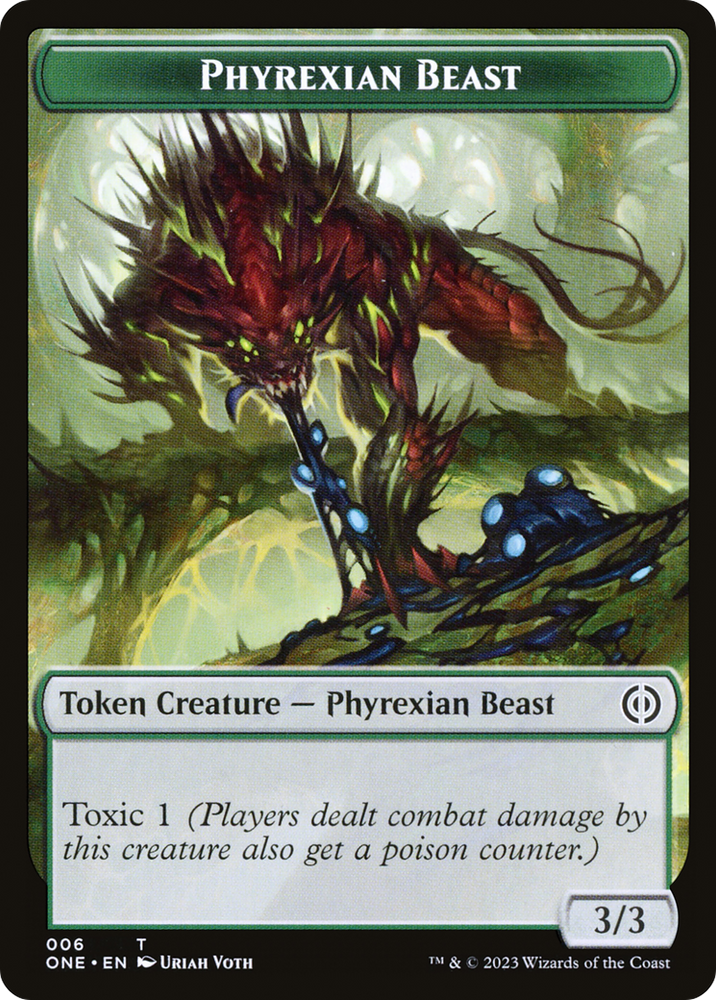 Phyrexian Beast (TONE-006) [Phyrexia: All Will Be One Tokens] Foil
