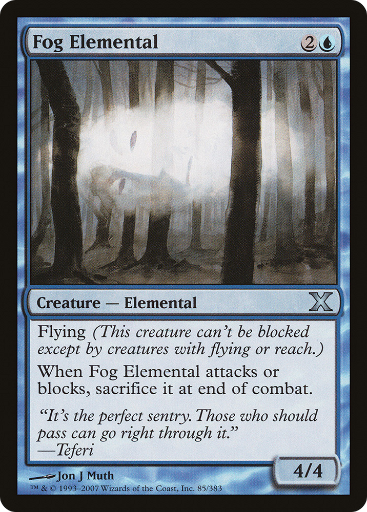 Fog Elemental (10E-085) [Tenth Edition]