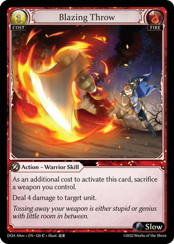 Blazing Throw (120) [Dawn of Ashes: Alter Edition]