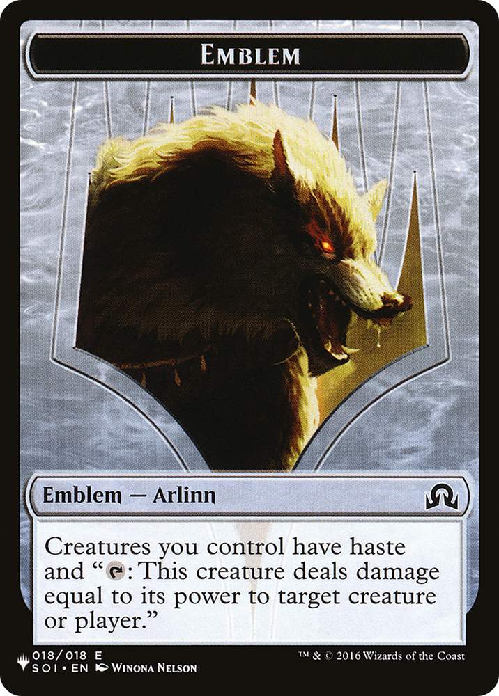 Arlinn, Embraced by the Moon Emblem (PLST-TSOI-18) [The List]
